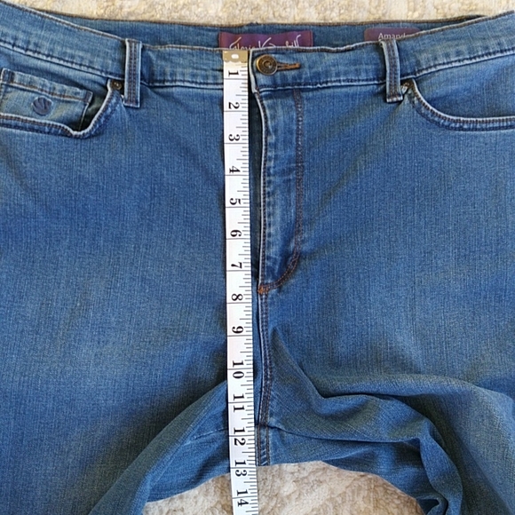 Gloria Vanderbilt Amanda Slendering VIscose Jeans Plus 14 Blue - Picture 13 of 14